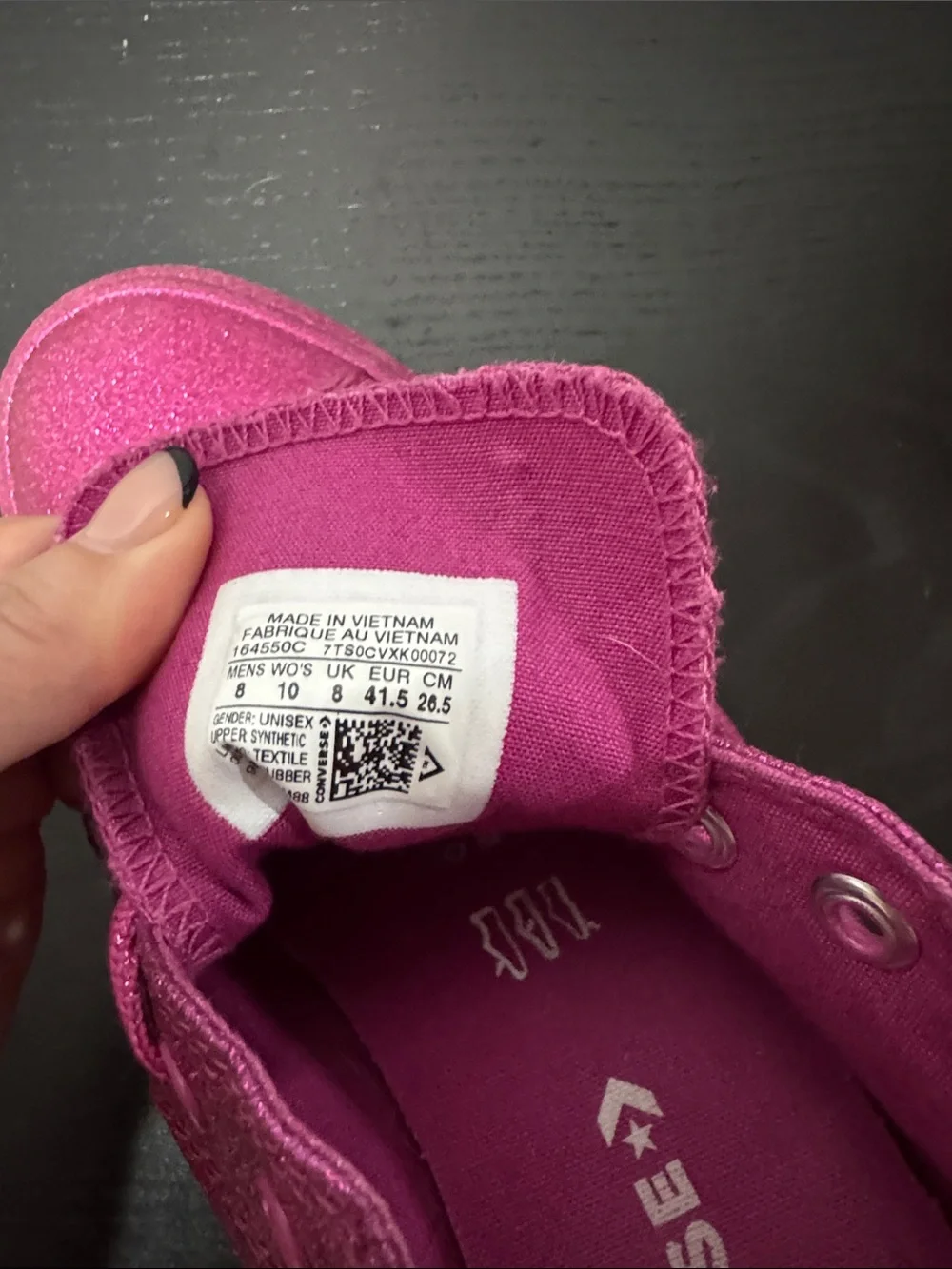 Converse Sparkling Pink Low-Top Lace-Up Sneakers - Picture 3 of 5